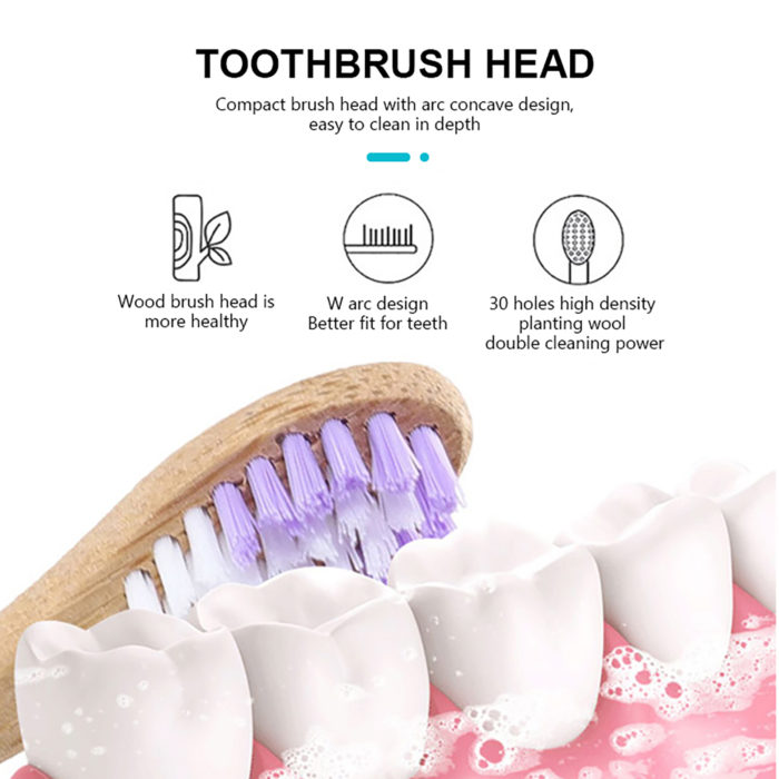 Custom Logo Toothbrush Bamboo Sonic Electric Toothbrush With Replaceable Bamboo Toothbrush Head for Adults - Image 5