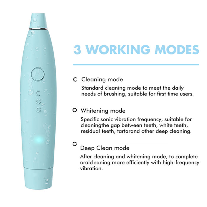 LULA Black Sonic Electric Toothbrush Cleaning with 3 Modes Wireless Charging Silicone Electric Toothbrush for Adult - Image 5