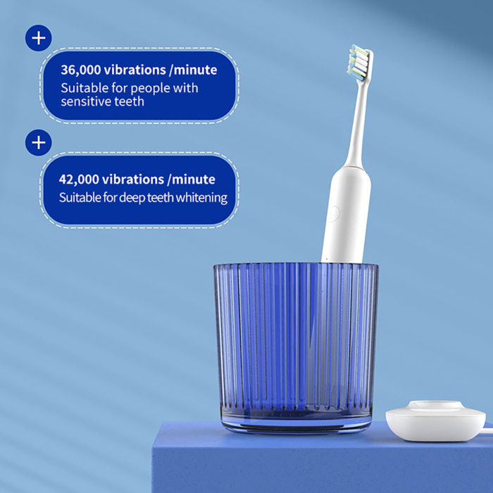 Powerful Ultrasonic Sonic Electric Toothbrush USB Charger Rechargeable Electric Brush Teeth - Image 5