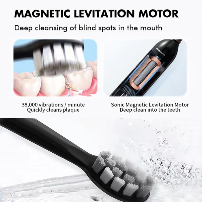 Intelligent Induction Charging Dupont Bristles Marble Art Sonic Electric Toothbrush - Image 3
