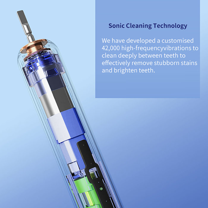 Powerful Ultrasonic Sonic Electric Toothbrush USB Charger Rechargeable Electric Brush Teeth - Image 4