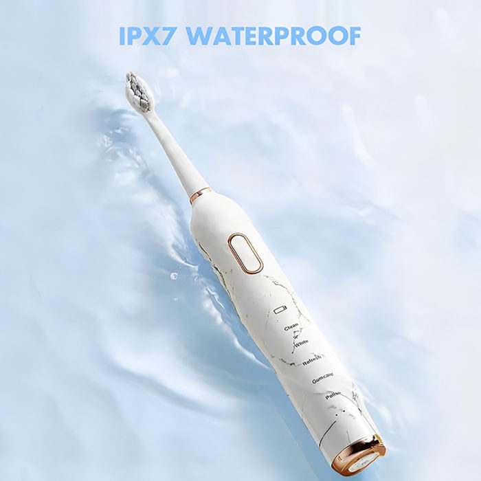 Intelligent Induction Charging Dupont Bristles Marble Art Sonic Electric Toothbrush - Image 2