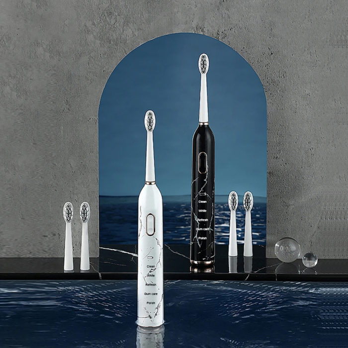 Intelligent Induction Charging Dupont Bristles Marble Art Sonic Electric Toothbrush - Image 7