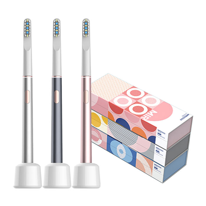 LULA Hot Sale Private Label IPX 7 Waterproof Soft Bristle Slim Metal Electric Toothbrush for Adult - Image 3