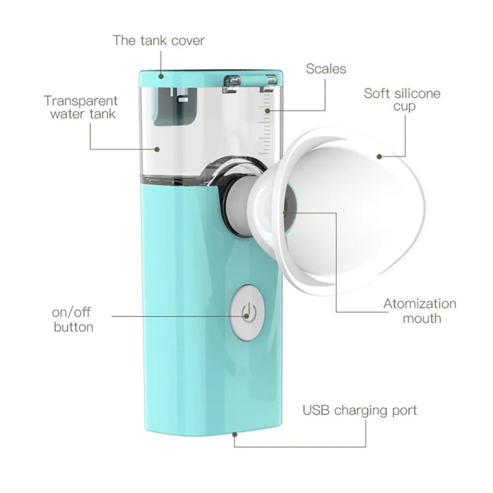 LULA Factory Supply 2 in 1 Portable Ultrasonic Facial Eye Nano Mist Sprayer Beauty Skin Care - Image 5