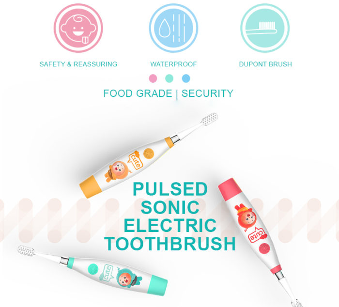 LULA Wholesale Smart Timer and IPX7 Waterproof Battery Powered Electric Toothbrush For Kids - Image 4