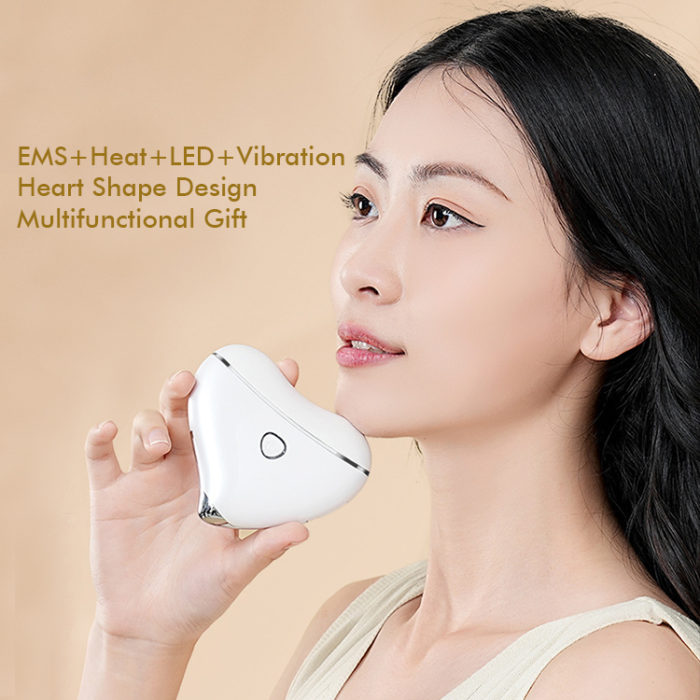 LULA Wholesale Love Electric Scraping Beauty Instrument Facial Micro Current EMS Electric Gua Sha Tools Face Lift Massager - Image 2