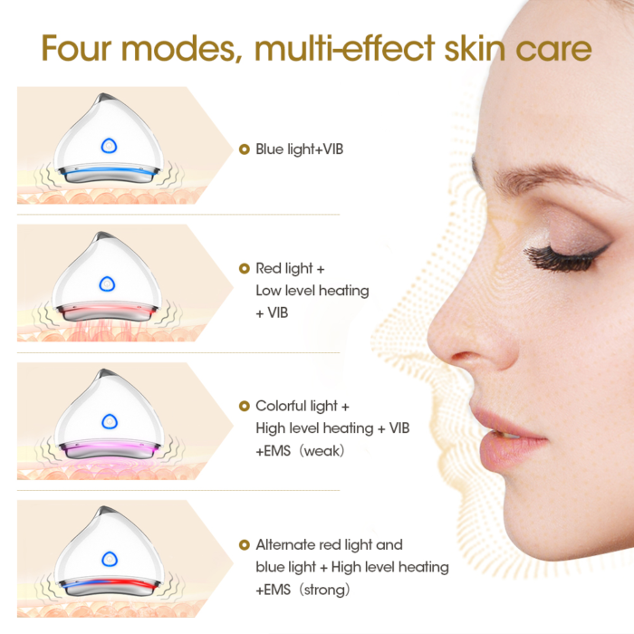 LULA Wholesale Love Electric Scraping Beauty Instrument Facial Micro Current EMS Electric Gua Sha Tools Face Lift Massager - Image 4