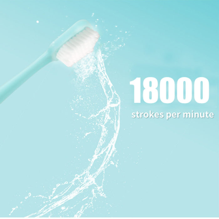 LULA Custom Logo Battery Operated Toothbrush Soft Electric Toothbrush With Replaceable Heads - Image 5