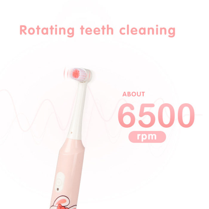 LULA Wholesale Waterproof Rotating Electronic Toothbrush Battery Powered for Kids - Image 5