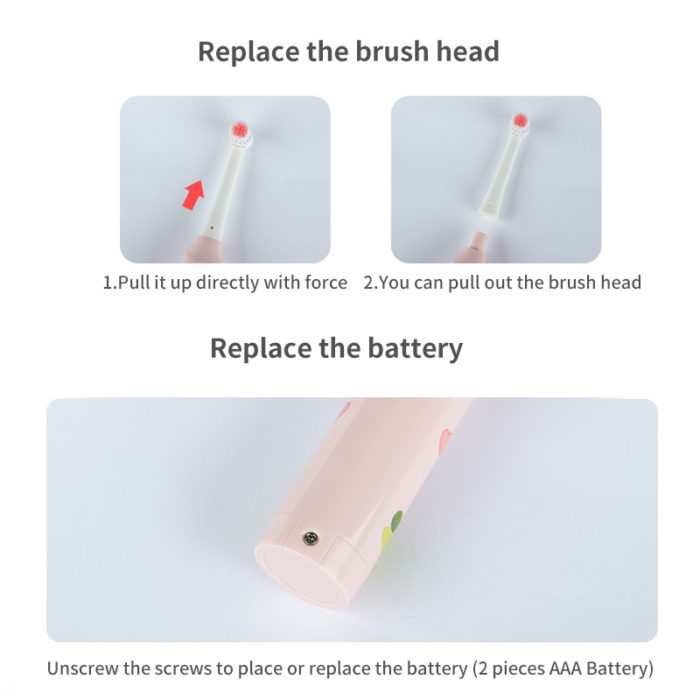 LULA Wholesale Waterproof Rotating Electronic Toothbrush Battery Powered for Kids - Image 3