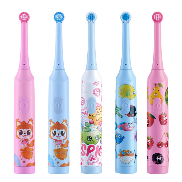 LULA Wholesale Waterproof Rotating Electronic Toothbrush Battery Powered for Kids