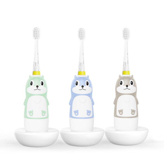 LULA OEM Carton Design Cute Toothbrush Children Sonic Toothbrush Soft Bristle Electric Toothbrush for Kids
