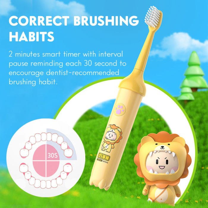 LULA OEM ODM Kids Electric Toothbrush Soft Bristles Sonic Electric Toothbrush for Kids Children - Image 3