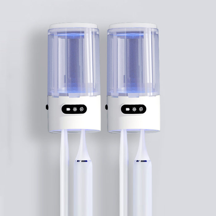 Bathroom UV Sterilizing Toothbrush Holder Wall Mounted With Cup