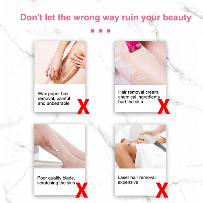 Portable Facial Hair Removal for Woman Electric Razor Shaver Painless Bikini Epilator for Lips - Image 2