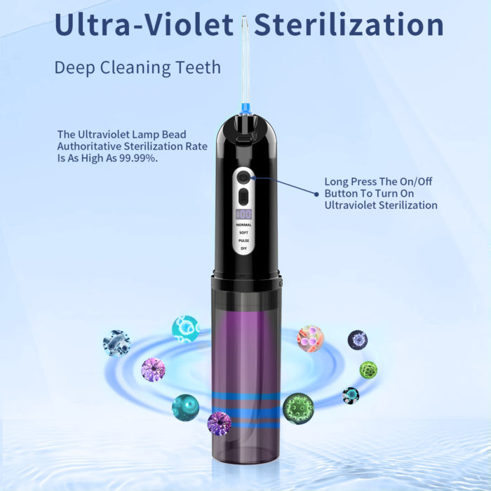 Hot Sale Cordless Portable Oral Irrigator UV Electric Dental Water Flosser With LED display - Image 4