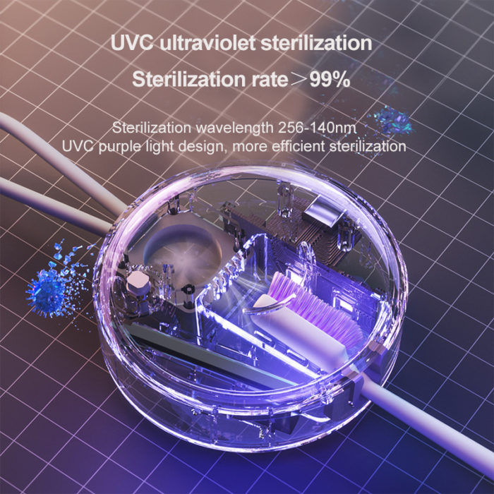 UVC Light Rechargeable Toothbrush Sterilizer for Bathroom Travel - Image 3