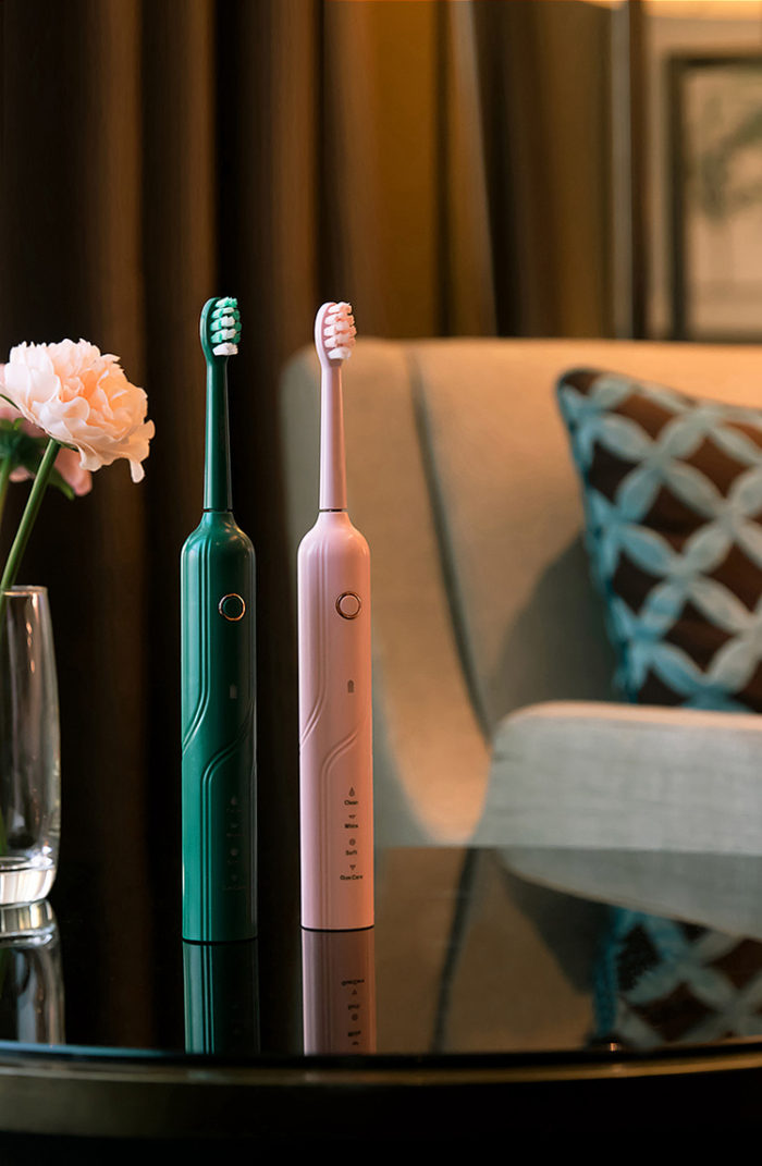 Sonic Toothbrush LED Blue Light Teeth Whitening Electric Toothbrush With Smart Pressure Sensor - Image 2
