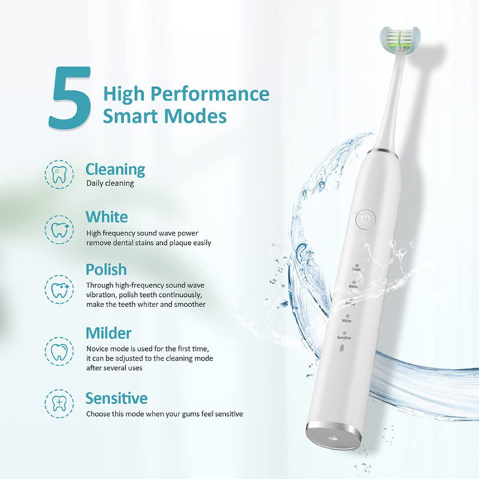 New Product 2023 Three Bristle Sonic Electric Toothbrush Patented 3 Sided toothbrush for Adults - Image 3