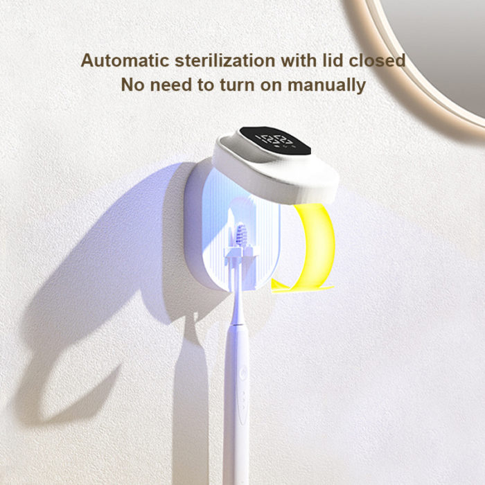 Portable Toothbrush Sanitizer Holder Wall Mounted Mini UV Toothbrush Holder Oral Hygiene Products - Image 3