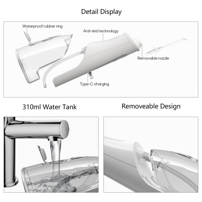 Wholesale Cordless Dental Oral Irrigator Rechargeable IPX7 Water Floss - Image 5
