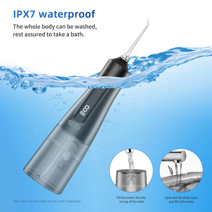 Black Oral Irrigator Water Flosser Teeth Cleaning with 4 Modes - Image 5