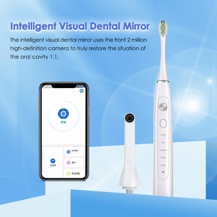 Wholesale Double Sided Electric Toothbrush Visual Tooth Oral Cavity Mirror Endoscope WiFi Mobile Smart Electric Toothbrush - Image 2