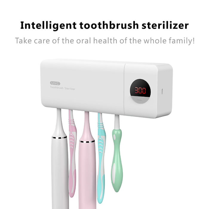 UV Disinfection Toothbrush Sanitizer 5 Slots Fits Most Toothbrushes - Image 2