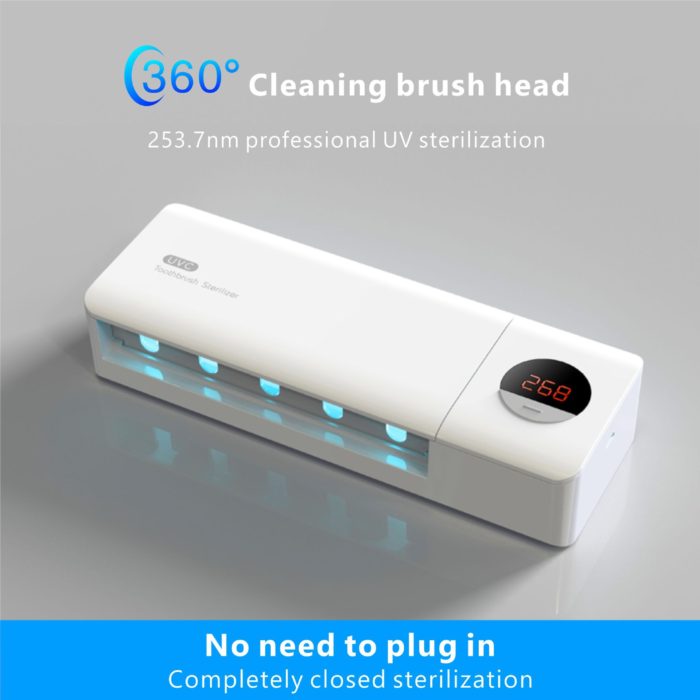 UV Disinfection Toothbrush Sanitizer 5 Slots Fits Most Toothbrushes - Image 4