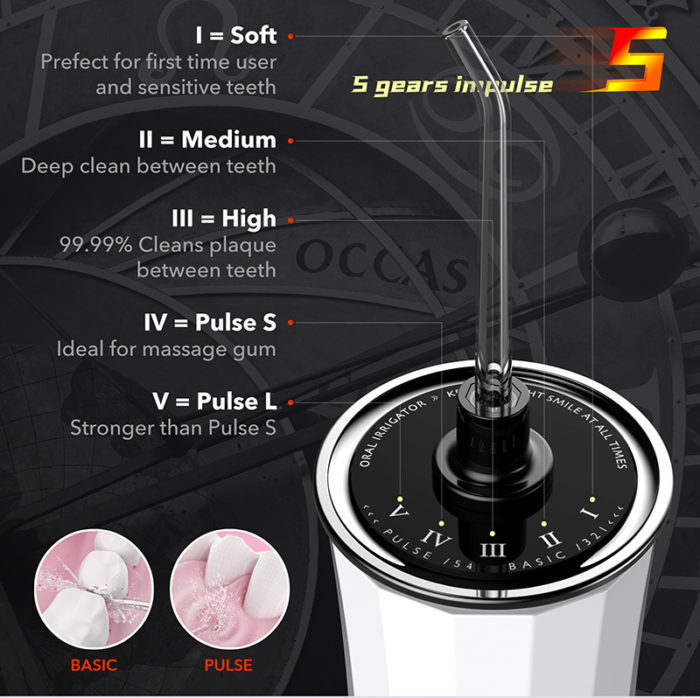 300ML Portable Oral Irrigator White Dental Water Flosser Jet - Image 4