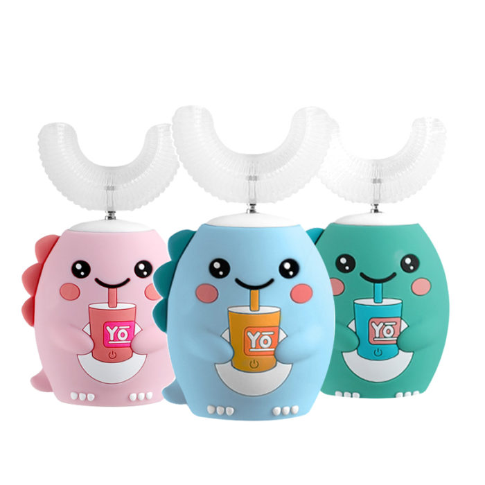 LULA Wholesale Children Electric Toothbrush Ultrasonic Cartoon U Shaped Toothbrush