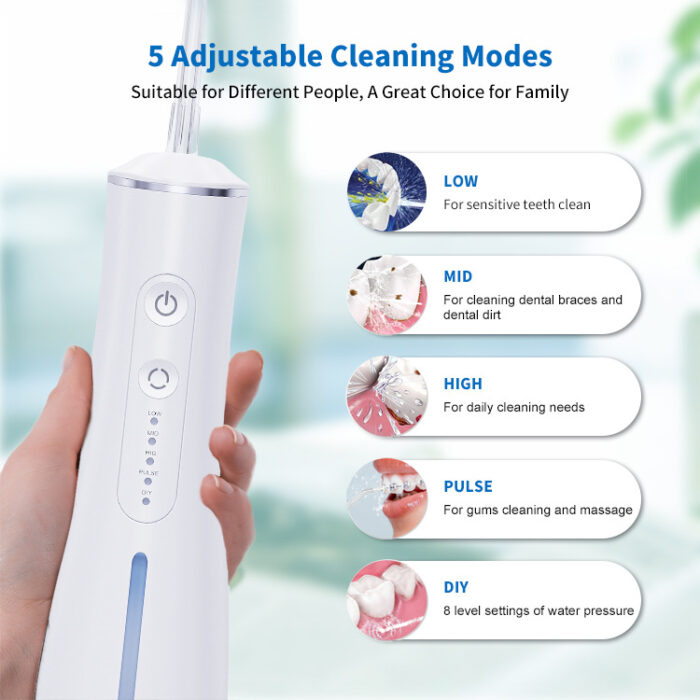 Portable Cordless Water Flosser Oral Irrigator Teeth Cleaning Flosser Water Teeth - Image 2