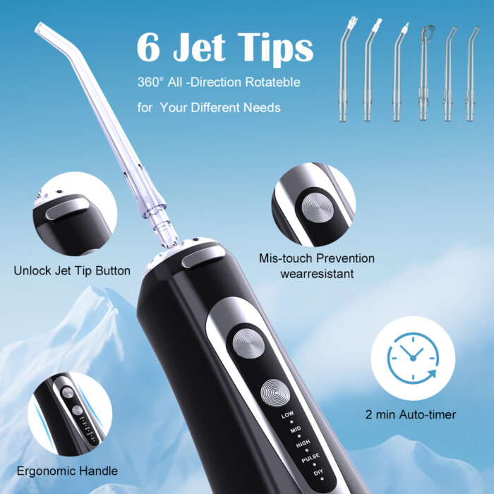 Cordless Water Flosser Oral Irrigator Teeth Cleaning Flosser Water Teeth - Image 3