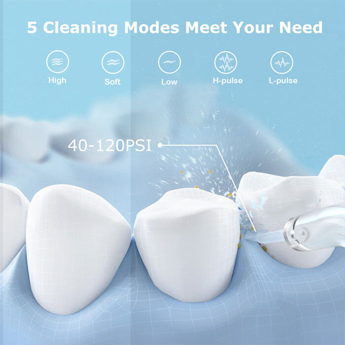 Portable dental irrigator oral irrigator clean teeth cordless water floss - Image 8