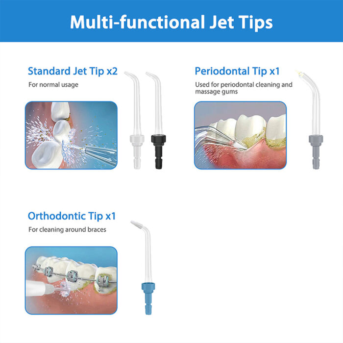 Portable dental irrigator oral irrigator clean teeth cordless water floss - Image 7