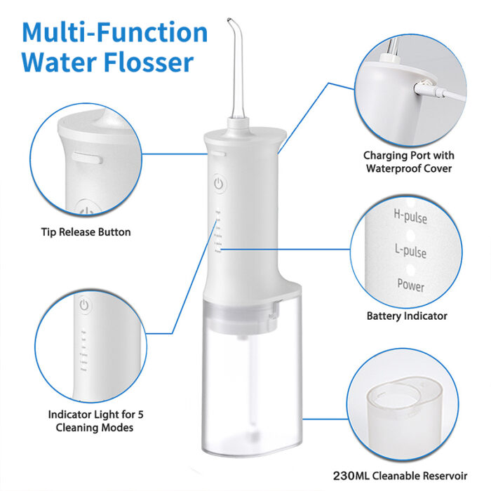 Portable dental irrigator oral irrigator clean teeth cordless water floss - Image 3