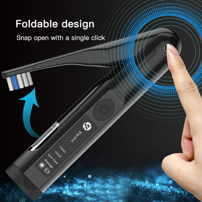 Wholesale OEM Custom Mini UV Sterilization Foldable Travel Electric Toothbrush - Image 3