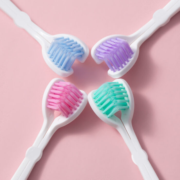 Double Side Head Toothbrush with Squeeze Toothpaste Toothbrush Soft Toothbrush - Image 3
