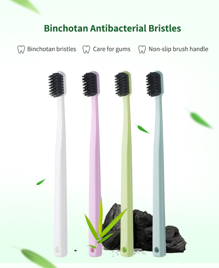 Eco-friendly products soft bristles biodegradable convenient cleaning toothbrush set - Image 2