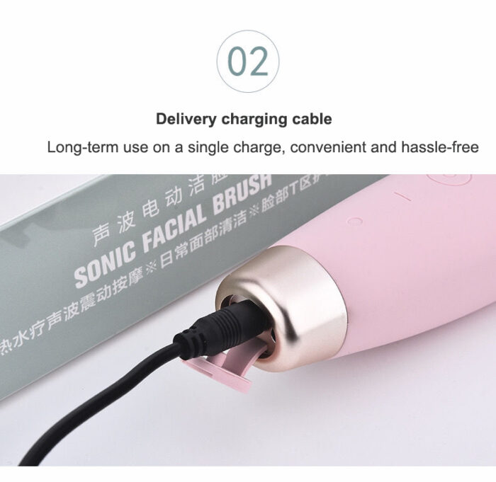 LULA Beauty Facial Cleansing Brush Device for Deep Sonic Facial Cleaner Electric Silicone Face Clean Brush for Skin Beauty - Image 5