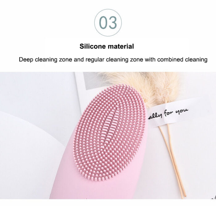 LULA Beauty Facial Cleansing Brush Device for Deep Sonic Facial Cleaner Electric Silicone Face Clean Brush for Skin Beauty - Image 6