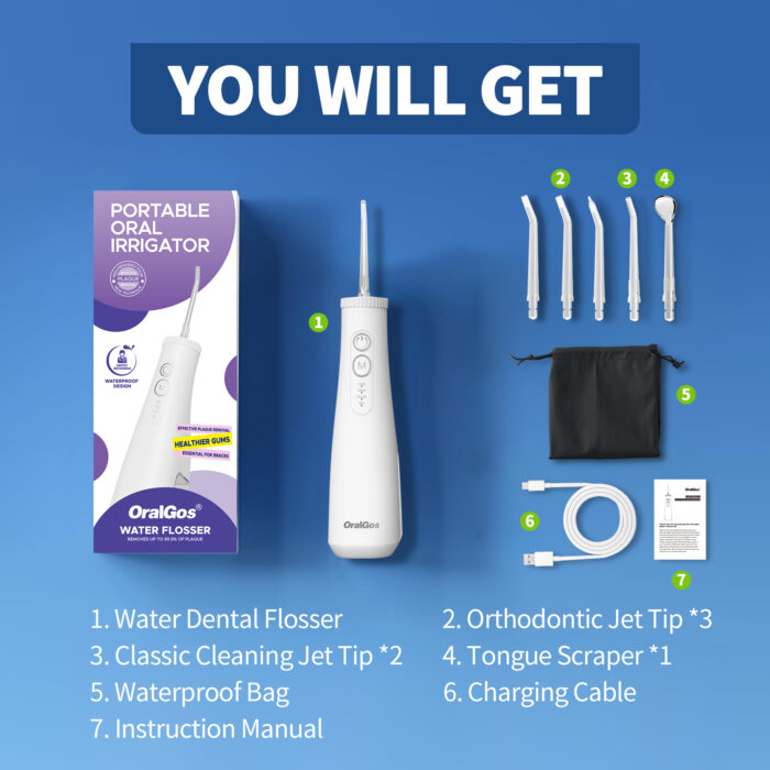 LULA Cordless 11 Modes High Water Pressure Oral Cleaner 300ML Portable Dental Irrigator Water Flosser Household Outdoor Hotel