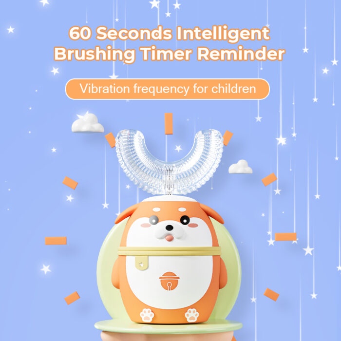 2025 Dog Cartoon Kids Rechargeable Electric Toothbrush Super Soft Nano Head Waterproof Feature for Household Use - Image 2