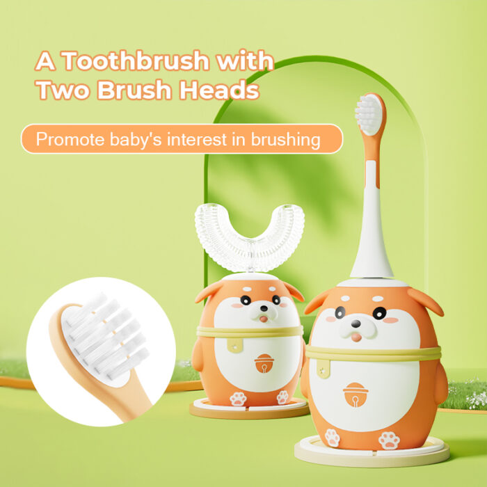 2025 Dog Cartoon Kids Rechargeable Electric Toothbrush Super Soft Nano Head Waterproof Feature for Household Use - Image 4