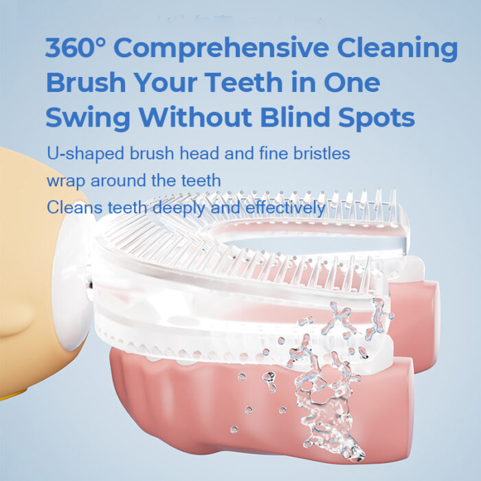 2025 Tiger Cartoon Rechargeable Electric Toothbrush Kids Soft Bristles Waterproof IPX7 Replacement Nano Head - Image 7